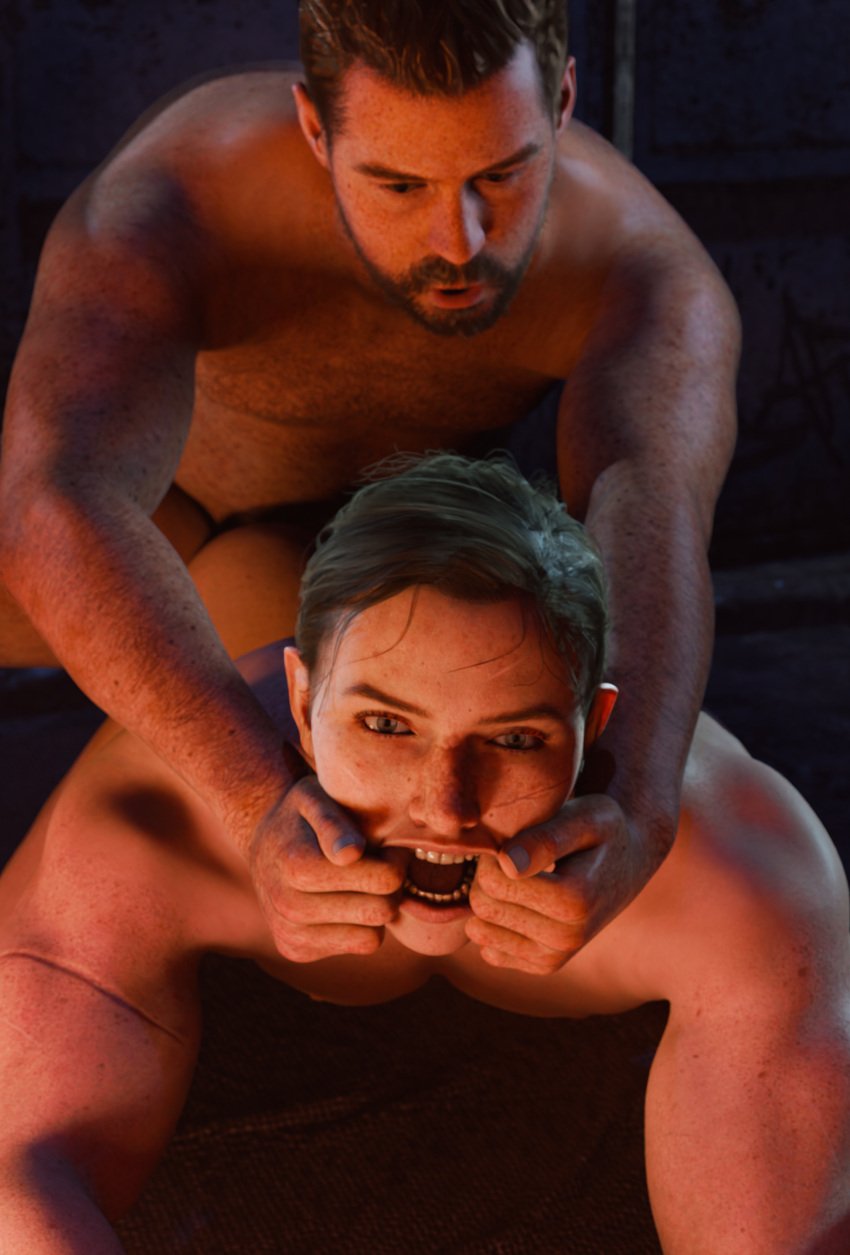 abigail_anderson anal anal_penetration anal_sex doggystyle fish_hook fish_hooking lexxa3d male mouth_open muscular muscular_female owen_moore pounding pounding_ass scar the_last_of_us the_last_of_us_2