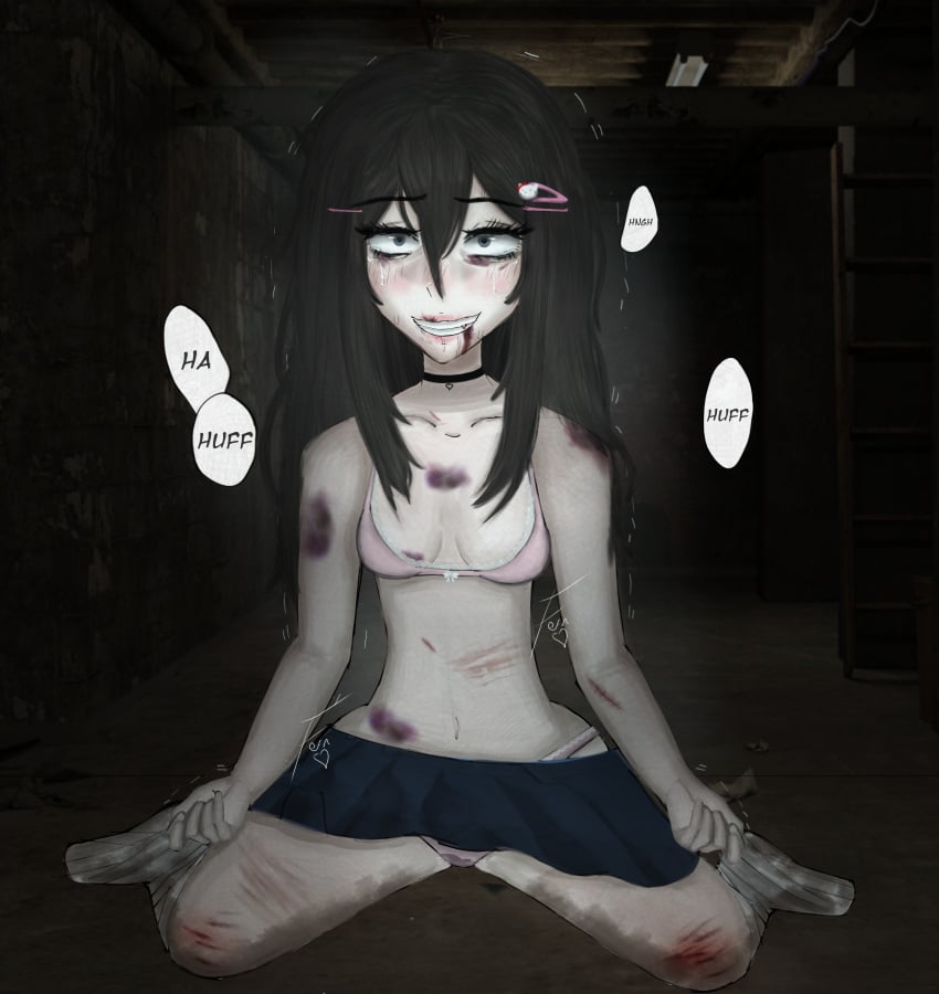 1girls ageplay artist_request artist_upload basement beaten blood bruised cnc female female_only forced good_girl kidnapped kink little_girl puppyg1rl puppygirl rape rough_sex schoolgirl solo