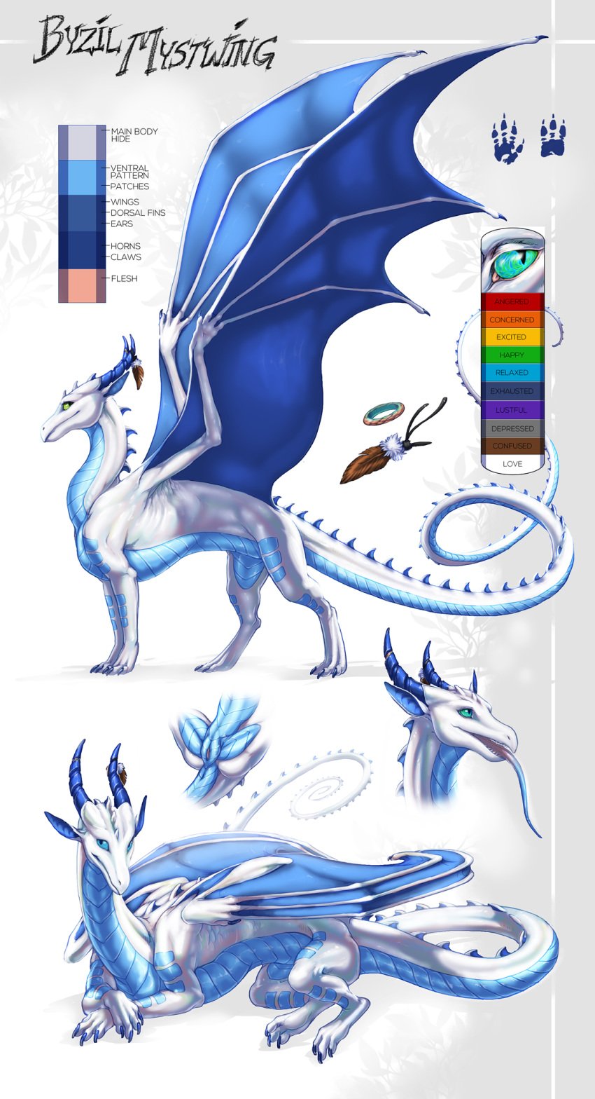 2014 acidapluvia byzil dragon female feral horn jewelry long_tail long_tongue model_sheet pussy scalie solo tongue western_dragon