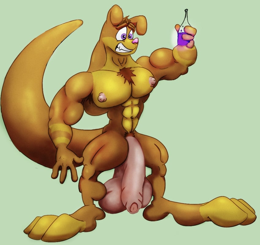 1boy anthro armpit_hair balls bara big_feet big_muscles big_penis chest_hair daxter feet flaccid foreskin genital_growth genitals growth growth_potion huge_feet jak_and_daxter luxley male male_only mammal muscle_growth muscular muscular_male mustelid naughty_dog nervous_smile nipples ottsel penis penis_growth pubic_hair puffy_nipples purple_eyes saggy_balls size_transformation solo sony_corporation sony_interactive_entertainment transformation