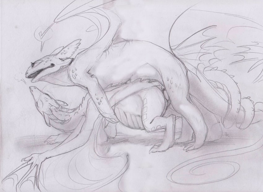 2014 acidapluvia all_fours byzil claws doggy_style dragon duo entwined_tails female feral feral_on_feral fin from_behind horn how_to_train_your_dragon male monochrome night_fury penetration penis plain_background pregnant pussy reptile scalie sex sketch straight vaginal_penetration white_background wings