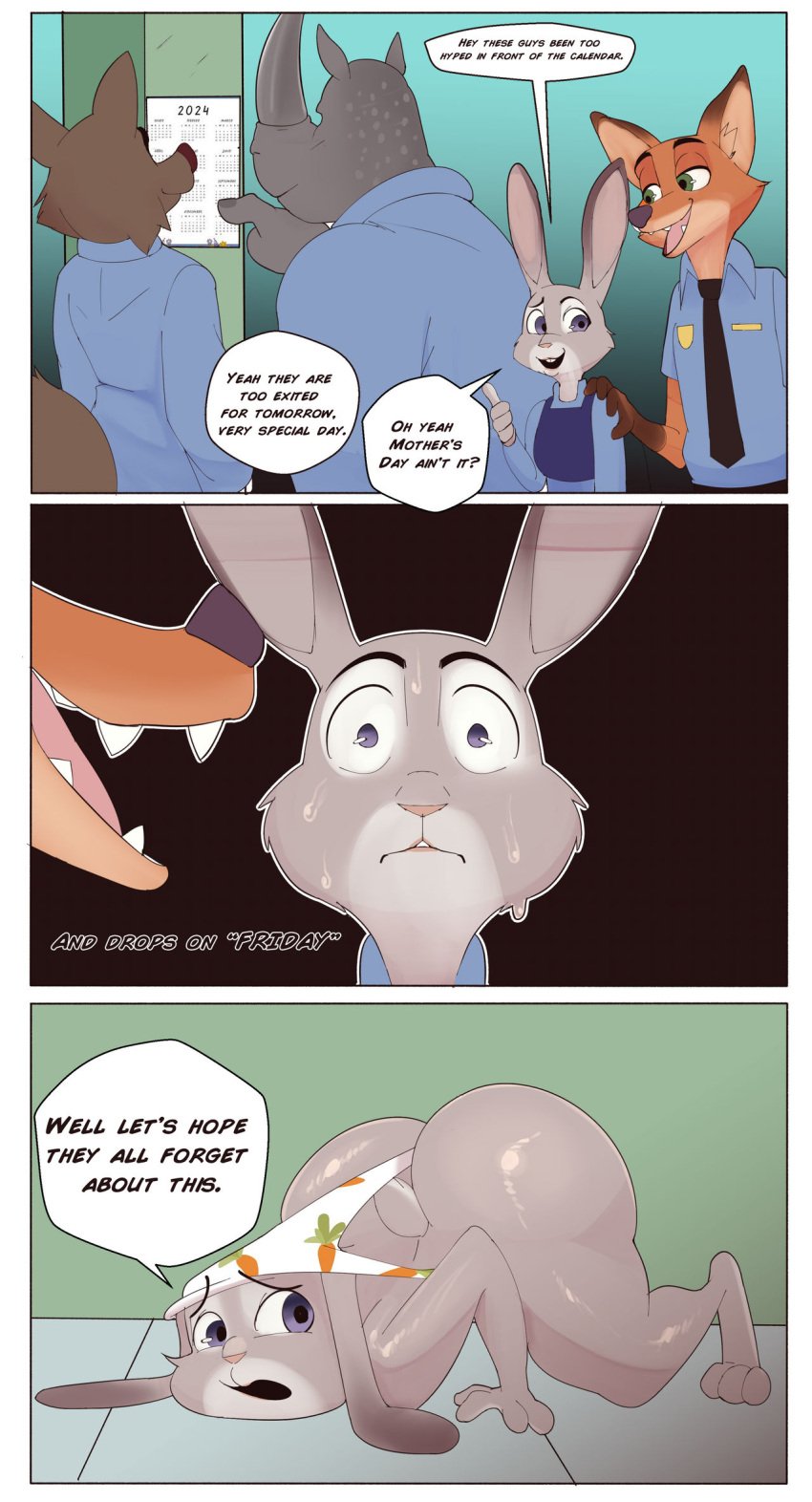 anthro asmodeusdeus ass blush blushing bunny bunny_ears bunny_tail female fox fox_ears fox_humanoid judy_hopps nick_wilde panties rabbit rabbit_ears rabbit_girl rabbit_humanoid rabbit_tail tail wedgie zootopia