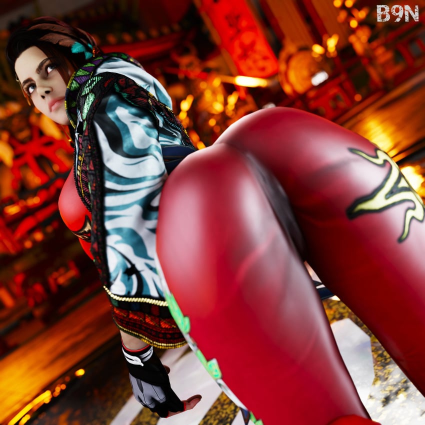 1girls 3d 3d_(artwork) ass ass_focus azucena_milagros_ortiz_castillo b9n bandai_namco big_ass big_breasts big_hips big_thighs blue_eyes breasts brown_hair crawling curvy curvy_ass curvy_figure feather_hair female female_focus female_only fingerless_gloves from_behind hair_ornament huge_ass large_ass large_butt latina looking_back namco peruvian_female presenting_ass seductive seductive_pose short_hair solo solo_female tekken tekken_8 thick_ass thick_thighs thighs wide_hips yoga_pants