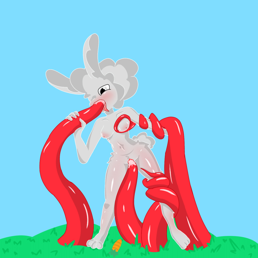 anthro anthro_bunny bunny_girl cum cute female furry furry_female furry_rabbit genital_fluids genitals mammal orgasm penetration rabbit rabbit_girl red_tentacles saliva tentacle tentacle tentacle_bondage tentacle_cum tentacle_penetration tentacle_rape tentacle_sex tentacles_on_female tentacles_penetrating_female tongue_out tongue_out_blowjob white_hair white_skin