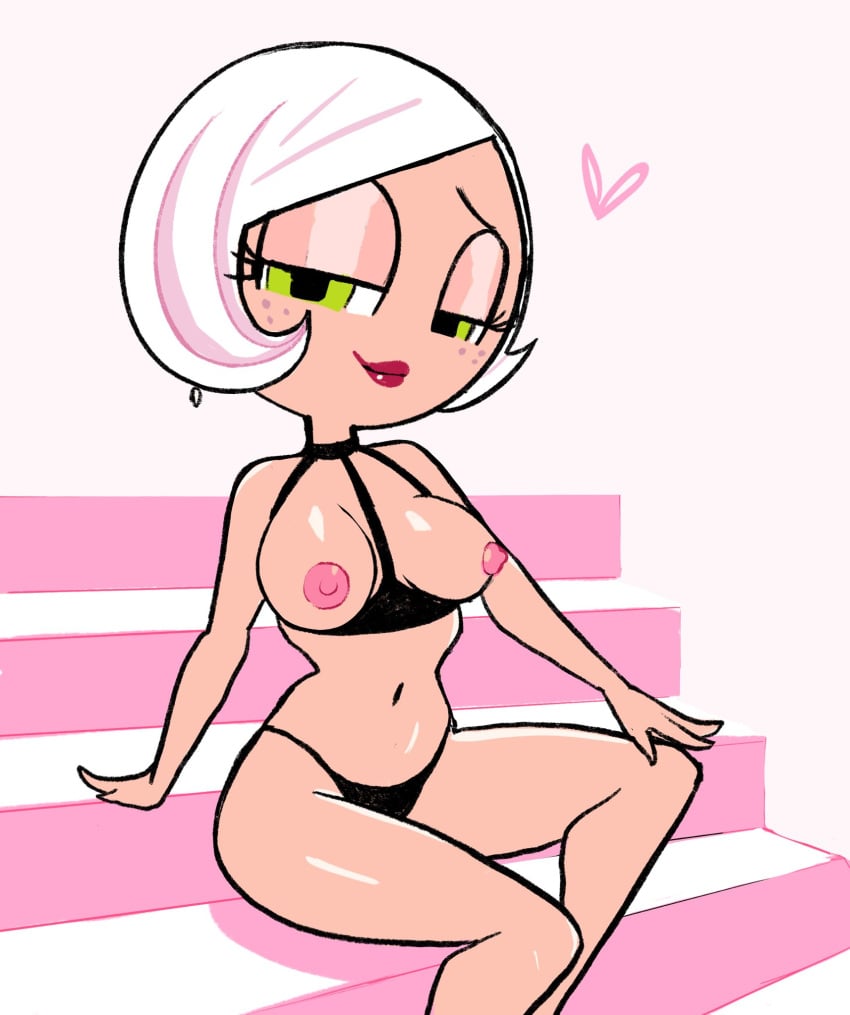 aoi_miyake artstyle_imitation breasts cartoon_network exposed_breasts freckles ima_goodlady lomita_furiosa naughty_face nipples powerpuff_girls sedusa white_hair