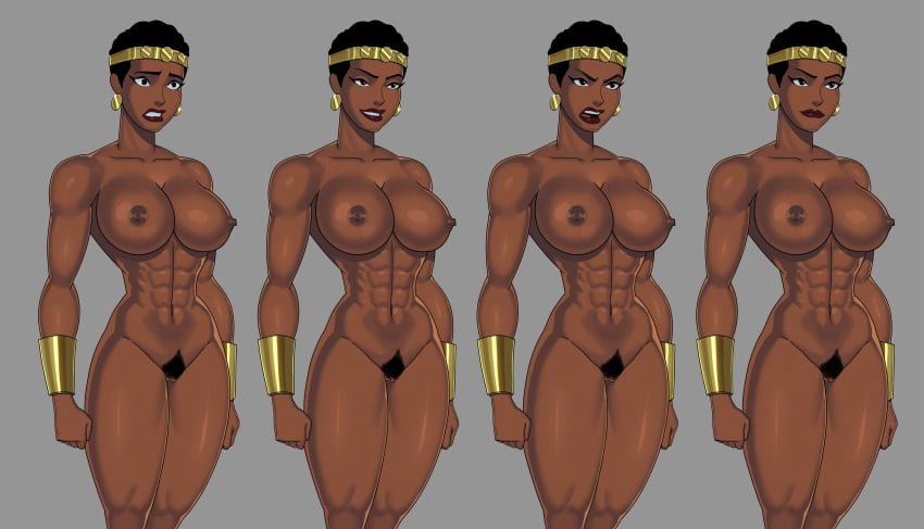 1female amazonian bracelet breasts dark-skinned_female dc dc_comics different_expressions different_poses earrings fit_female gold_jewelry muscular_female nude_female phillipus pubic_hair solo_female something_unlimited sunsetriders7 tagme themyscira themysciran toned_female toned_stomach