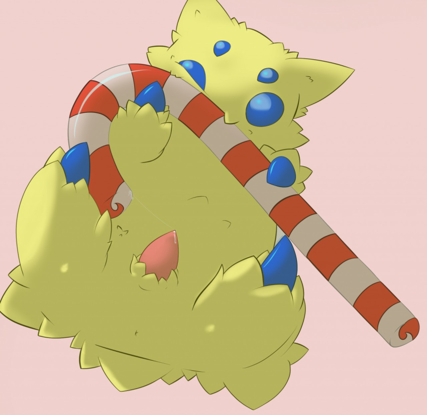 2014 arachnid arthropod blue_eyes candy candy_cane christmas feral ferret_cyan holidays insects joltik looking_at_viewer male male_only nintendo penis plain_background pokémon_(species) pokemon pokemon_(species) precum solo