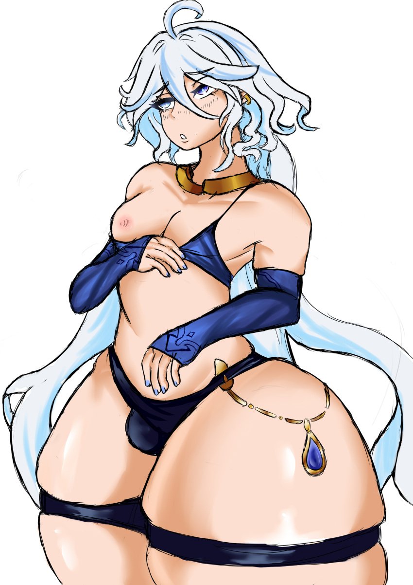 big_thighs blush enormous_thighs furina_(genshin_impact) genshin_impact giant_thighs gigantic_thighs huge_thighs hyper_thighs large_thighs massive_thighs thick_thighs thighs white_background wide_thighs yamikuror