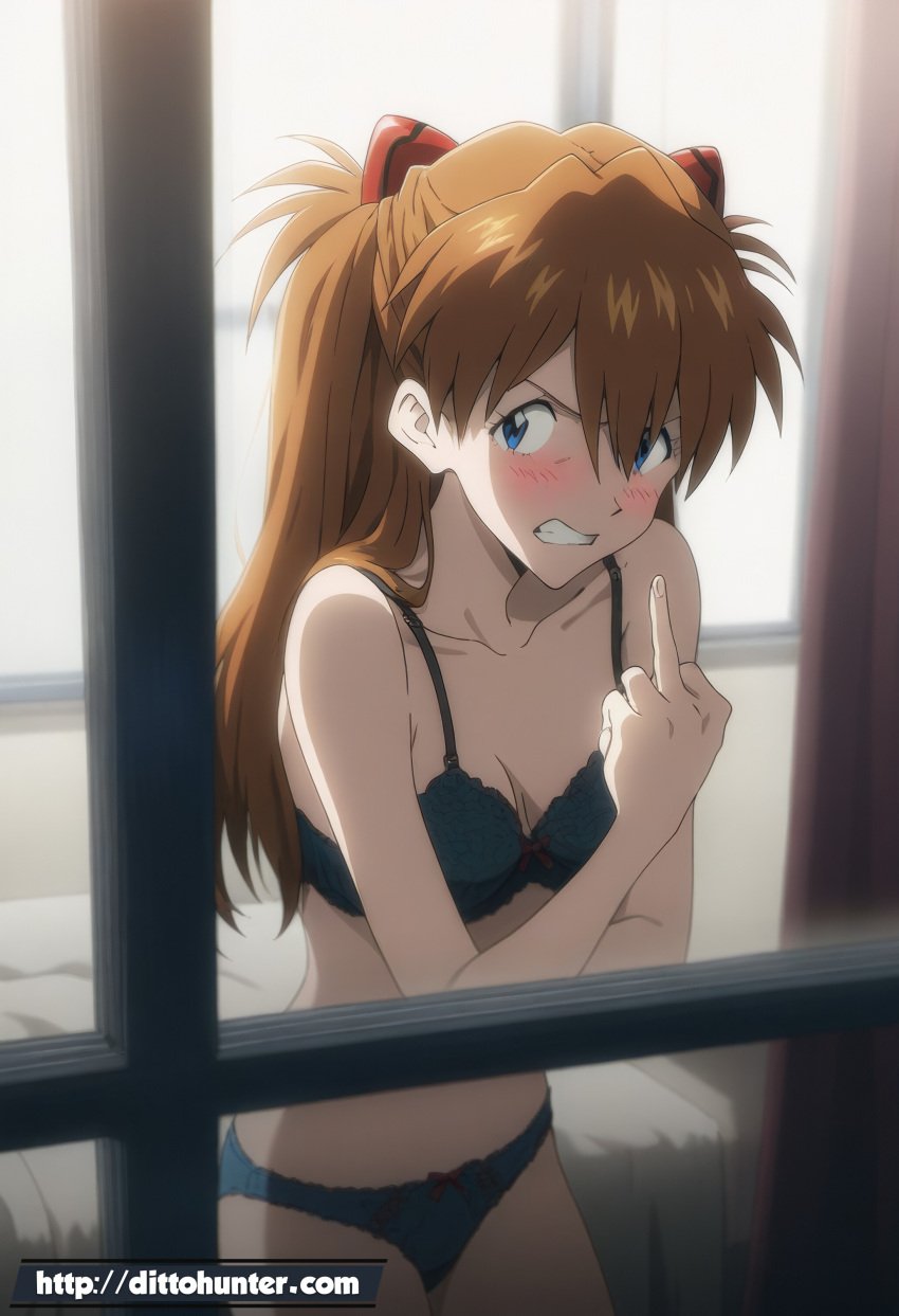 asuka_langley_sohryu dittoseeker neopn_genesis_evangelion spying undressing