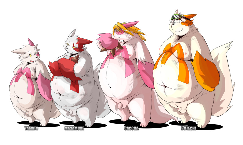 balls chibineco flaccid group male nintendo obese overweight penis pokemon pokemon_(species) video_games zangoose