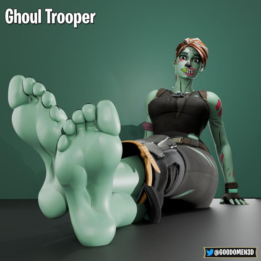 3d blender feet feet_focus foot_fetish fortnite fortnite:_battle_royale ghoul_trooper goodomen3d sole_female soles