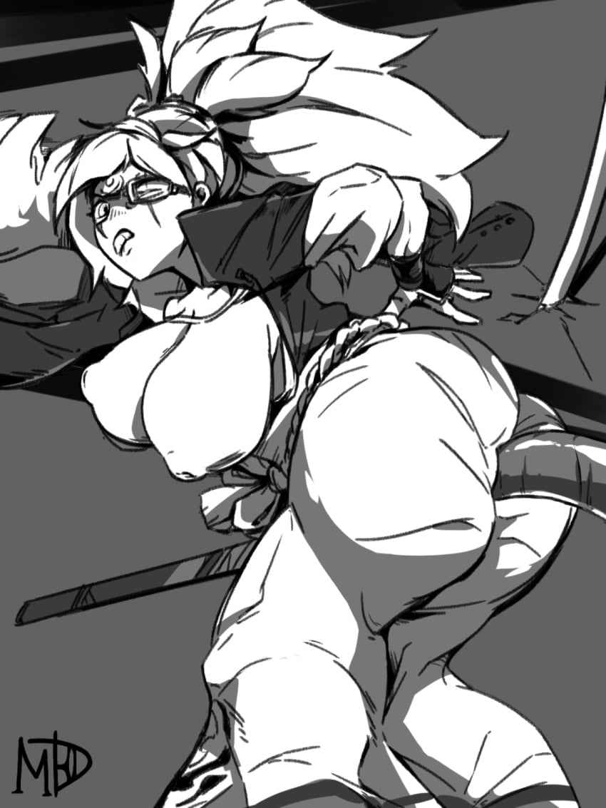 anal_through_clothes baiken floating_penis guilty_gear madd_horner penetration_through_clothes through_clothes