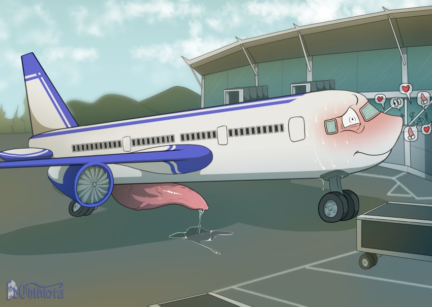 aircraft airliner airplane airport animal_genitalia animal_penis aroused awkward awkward_boner balls blush bodily_fluids cetacean_genitalia cetacean_penis chikiota dire_aircraft dire_machine dire_vehicle dripping engines erection feral gate genital_fluids genitals hi_res humiliation leaking_precum living_aircraft living_machine living_vehicle machine male mechanophilia outside passengers penis precum precum_drip public ramp solo sweat tail tapering_penis tarmac tentacle_penis turbines vehicle wings