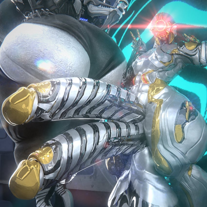 1futa 1girls 2_penises 3d big_penis diphallia diphallism female futa_on_female futanari huge_balls huge_cock hyper_penis low-angle_view mag_(warframe) mag_prime_(warframe) multi_genitalia multi_penis penis qzk_forte tagme thick_thighs warframe wide_hip