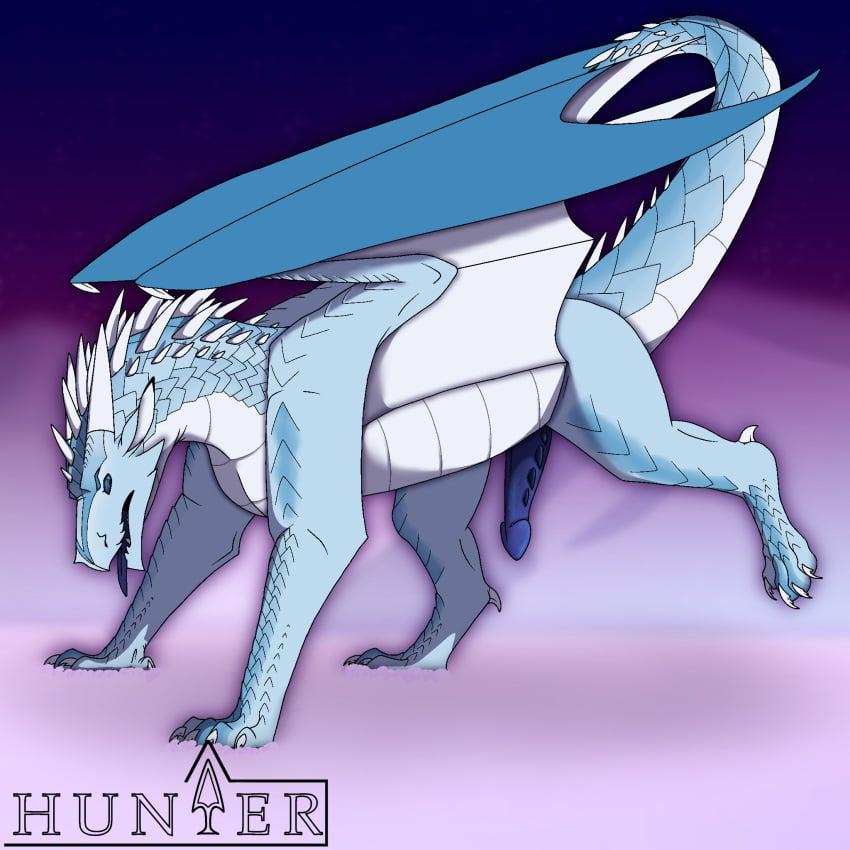 1:1 annoyed back_spikes back_wings bent_legs blue_body blue_eyes blue_penis breath claws degener4te_hunter depth_of_field dragon genitals head_down head_down_ass_up hi_res ice icewing_(wof) landscape looking_back male mythological_creature mythological_scalie mythology night open_mouth panting penile_spines penis pose raised_leg scales scalie shaded sky snow solo spiked_tail spikes spikes_(anatomy) spread_legs spreading standing star tail tongue tongue_out white_body wings wings_folded wings_of_fire winter_(wof)