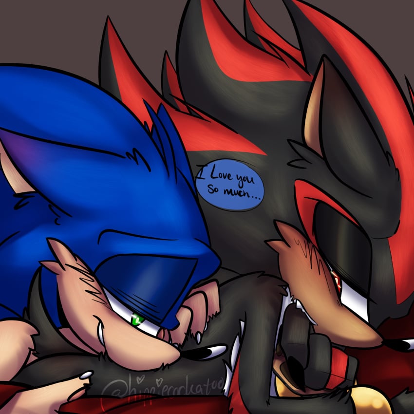 after_sex aftercare animal_humanoid fur gentle hippiecockatoo implied_sex mnsterfxcker romantic romantic_couple shadow_the_hedgehog sonadow sonic_(series) sonic_the_hedgehog sonic_the_hedgehog_(series) yaoi