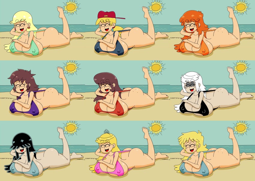 9girls 9milfs big_ass big_breasts big_butt blonde_hair breasts erect_nipples ferozyraptor lana_loud leni_loud lola_loud long_hair lori_loud lucy_loud luna_loud lupa_loud lynn_loud milf multiple_girls nipple_bulge orange_hair short_hair split_screen the_loud_house white_hair