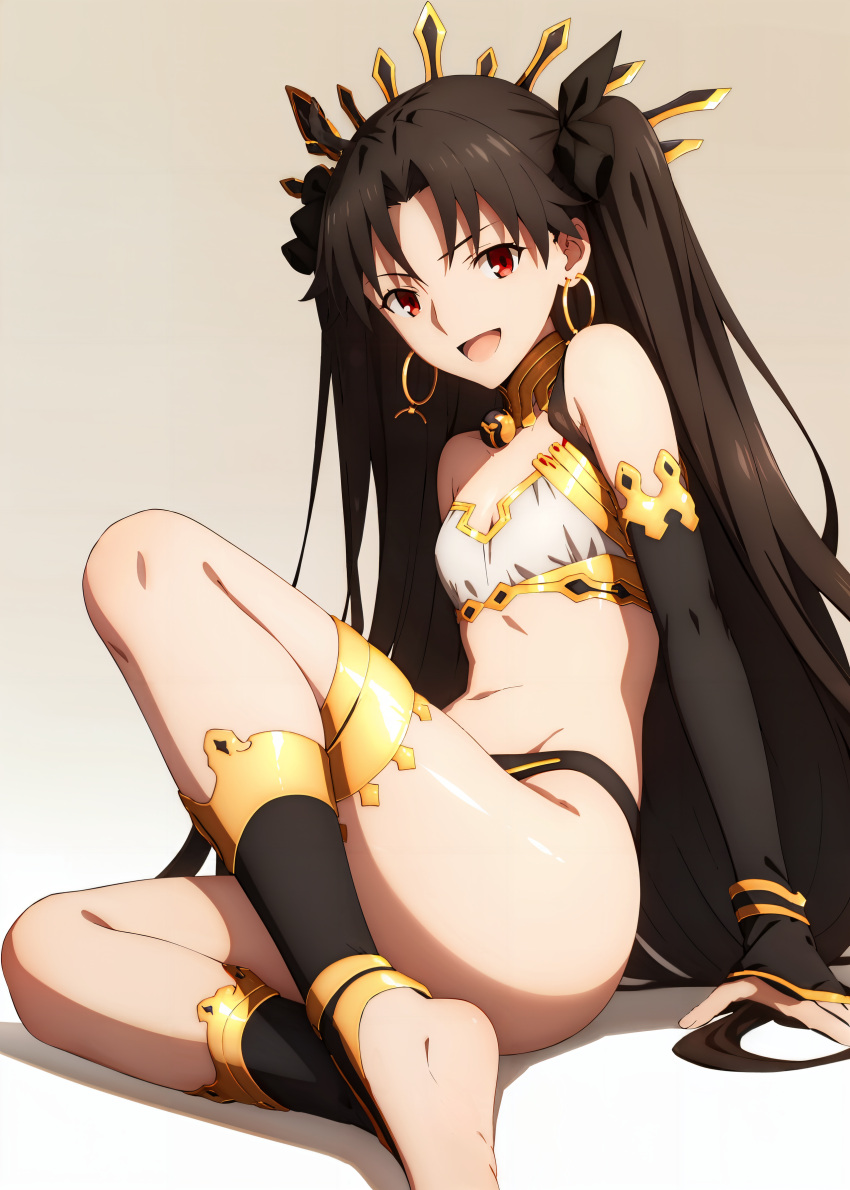 1girls ai_generated fate/grand_order fate_(series) female female_only ishtar_(fate) skimpy_clothes solo twintails twintails_(hairstyle) white_background