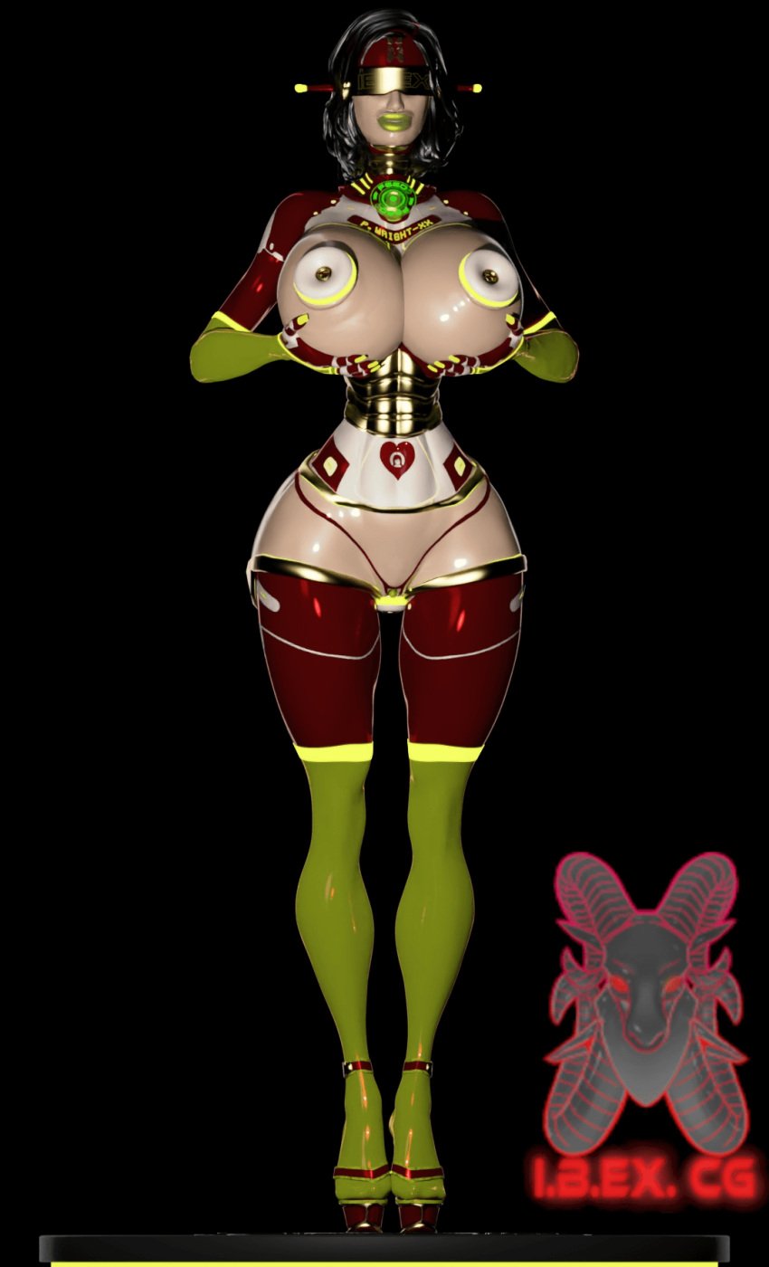 big_ass big_breasts body_modification bodysuit corruption drone dronification fallout high_heels ibex-cg ibex_(company) mind_break mind_control piper_wright servoslut_(ibex) transformation