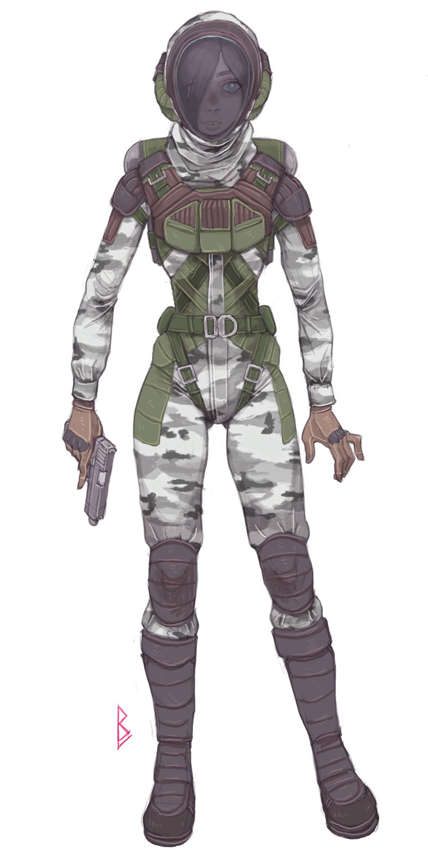 cameltoe caynilart female gun military_uniform one_eye_closed s.t.a.l.k.e.r. s.t.a.l.k.e.r._2:_heart_of_chornobyl thighs tight_clothing weapon