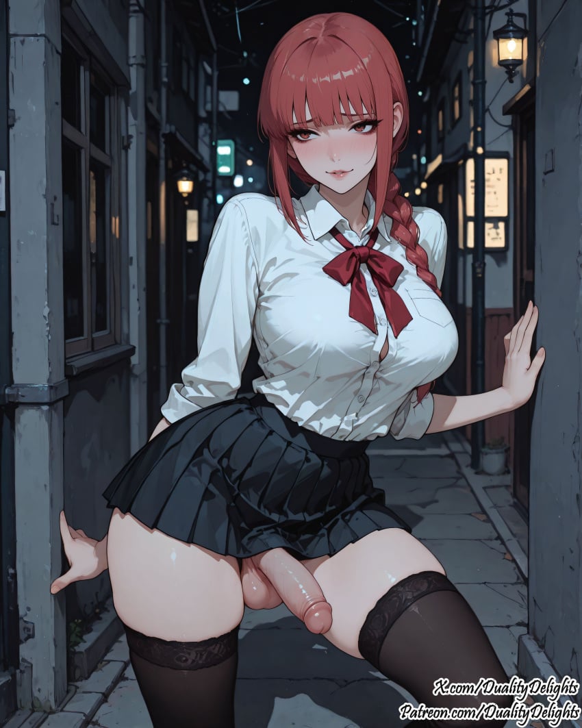 1futa 1futanari ai_generated anal anal_insertion anal_sex at_night balls breasts chainsaw_man cock contrapposto cum cum_in_ass cum_in_mouth cum_in_pussy dickgirl dualitydelights futa_only futa_sans_pussy futanari futanari_only girly high_resolution highres horny huge_ass huge_balls huge_boobs huge_breasts huge_butt huge_cock huge_testicles huge_thighs intersex makima_(chainsaw_man) medium_ass medium_breasts medium_penis muscular penis school_uniform schoolgirl schoolgirl_uniform self_upload sexy stable_diffusion street worship