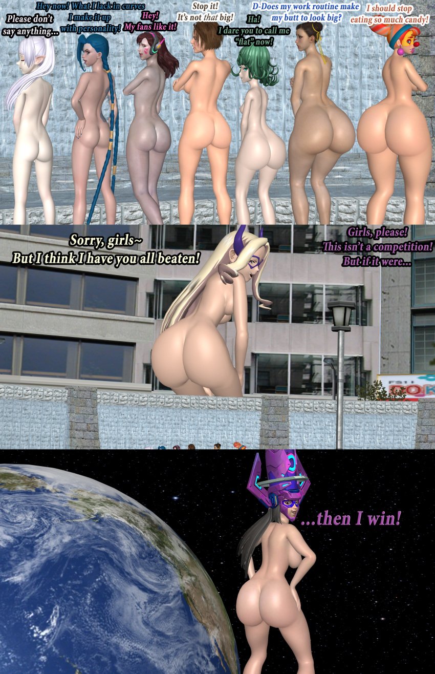 3d 9girls arms_(game) asian asian_female ass ass_focus big_ass big_booty big_butt blonde_hair blue_hair booty braid braided_hair brown_hair capcom chun-li classic_enf_pose clown clown_girl clown_makeup clown_nose comparing_asses comparing_butts completely_naked completely_naked_female completely_nude completely_nude_female covering covering_breasts covering_crotch crossover d.va ear_piercing earrings elf elf_ears elf_female embarrassed embarrassed_nude_female enf female female_focus female_only frieren frieren_beyond_journey's_end galacta galacta_(marvel_rivals) giantess green_hair hair_bun hair_buns headgear headset headwear horns jill_valentine jinx_(league_of_legends) league_of_legends lola_pop long_hair marvel marvel_rivals mask masked_female mount_lady multiple_girls my_hero_academia naked naked_female nintendo nude nude_female one-punch_man orange_hair overwatch resident_evil short_hair shortstack sousou_no_frieren street_fighter tatsumaki text twintails vodkthulhu-3d white_hair