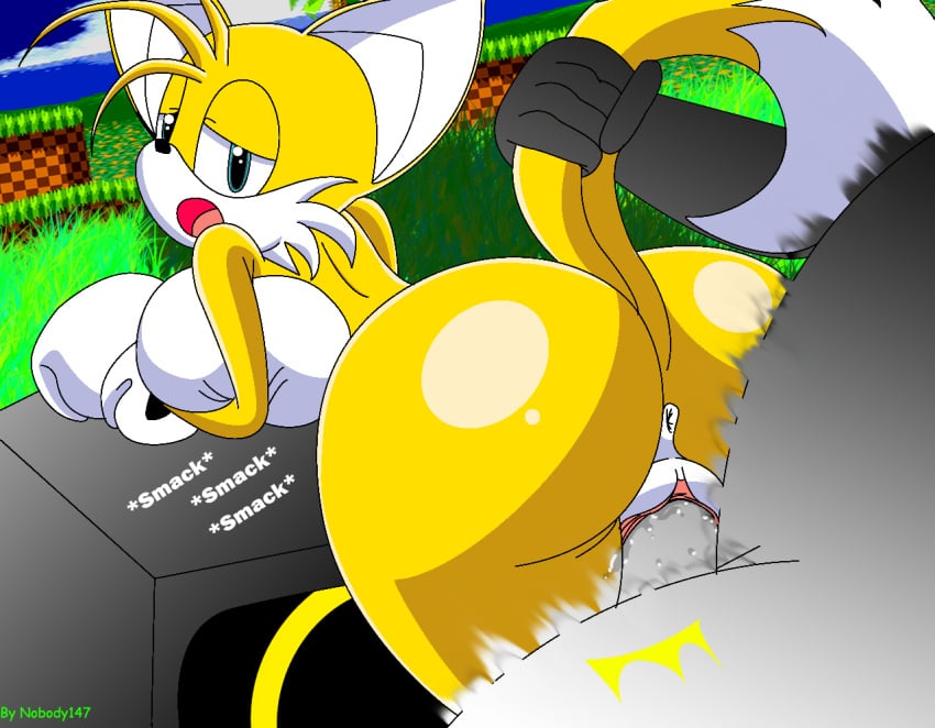 anthro anus ass big_breasts big_butt blue_eyes breast_squish breasts canine duo faceless_male female fox fur furry_tail male mammal multiple_tails nobody147 penis pussy pussy_juice ring rule_63 sega sex sonic_(series) sonic_the_hedgehog_(series) sonic_the_hedgehog_2 straight tail tail_grab tails