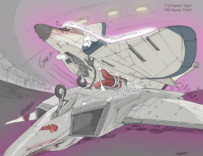 aeromorph aircraft airplane anthro cum dual_engine duo f-22 f4d frottage gay heart ingo inside jet living_aircraft living_machine lockheed_martin male penis perth ratbat sex single_engine