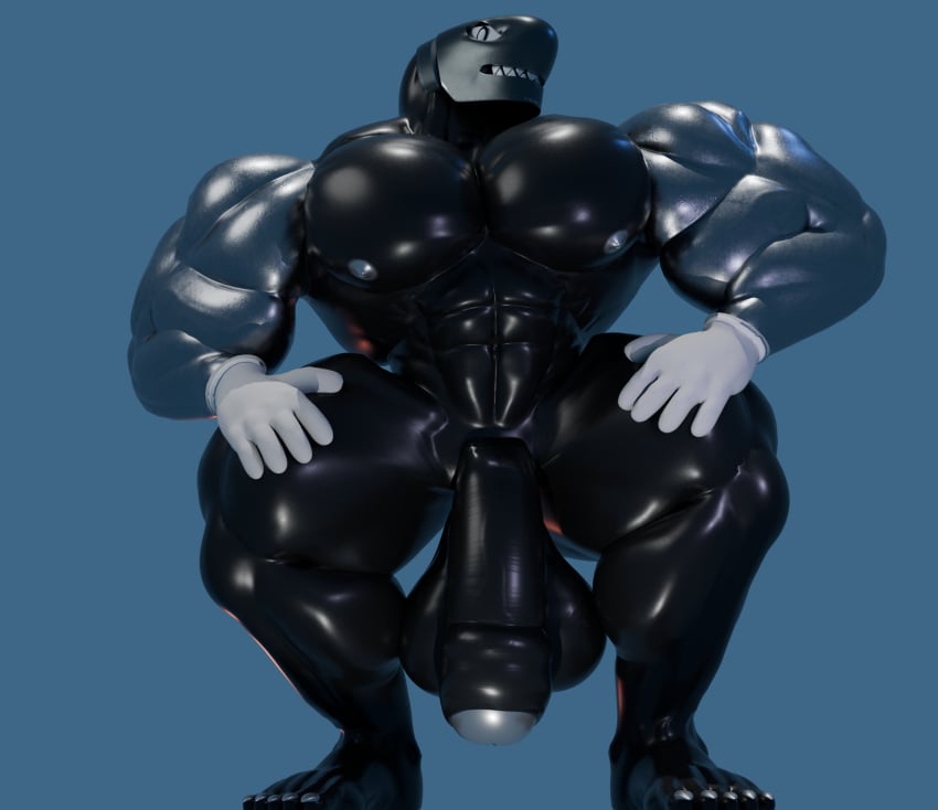 3d anthro anus_focus anus_spread ass ass_grab balls bara blender buff bullet bullet_bill erection flaccid flaccid_penis gay gay_male gloves huge_ass huge_balls huge_cock humanoid looking_at_viewer male male_boobs male_only mario_(series) metal metallic_body metallic_penis penis presenting_penis reflective_body seductive_look seductive_smile smiling_at_viewer thatsillyguy