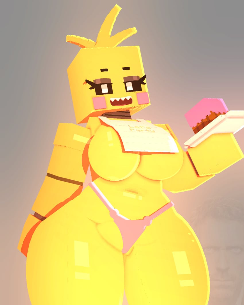 1girls 2026 3d apron bib big_breasts bird breasts cake chicken coresvoid curvaceous_female curves curvy curvy_body curvy_female curvy_figure curvy_hips curvy_thighs digital_media_(artwork) female female_focus female_only five_nights_at_freddy's five_nights_at_freddy's_2 fnaf fnaf_2 furry hi_res horny_female machine mine-imator mine-imator_(artwork) minecraft open_mouth panties pink_panties plate robot shadow simple_background smooth_skin solo solo_female tagme thick_thighs thighs toy_chica_(fnaf) wide_hips yellow_body yellow_hair