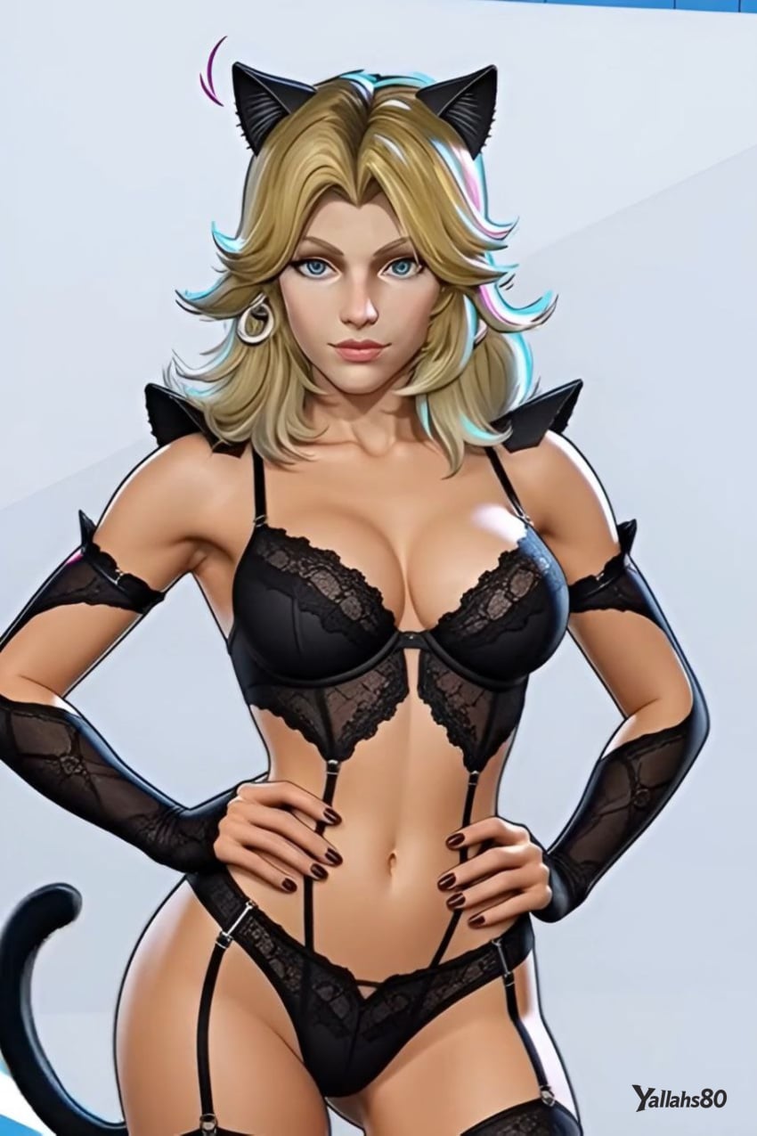 1girl 3d aesthetic ai_generated armpits black_lace_thong black_lingerie_bra black_lingerie_panties black_nails black_thong blonde_eyebrows blonde_female blonde_hair blue_eyes boobs breasts cat_ears cat_lingerie cat_tail collarbone comic_style curvy_figure earring fantastic_four female female_only garter_straps grey_background grok grok_imagine hands_on_hips hips hourglass_figured_female invisible_woman invisible_woman_(marvel_rivals) lace_bra lace_lingerie light light-skinned_female light_skin lingerie lingerie_only lingerie_panties lips looking_at_viewer marvel marvel_rivals model_pose mom mother netease_games not_porn sensual sexy_body sexy_figure sexy_woman sheer_clothing short_hair shoulder_pads slim_female soft_lips straps sue_storm susan_storm thong_panties tits video_game video_game_character video_games yallahs80 yellow_hair