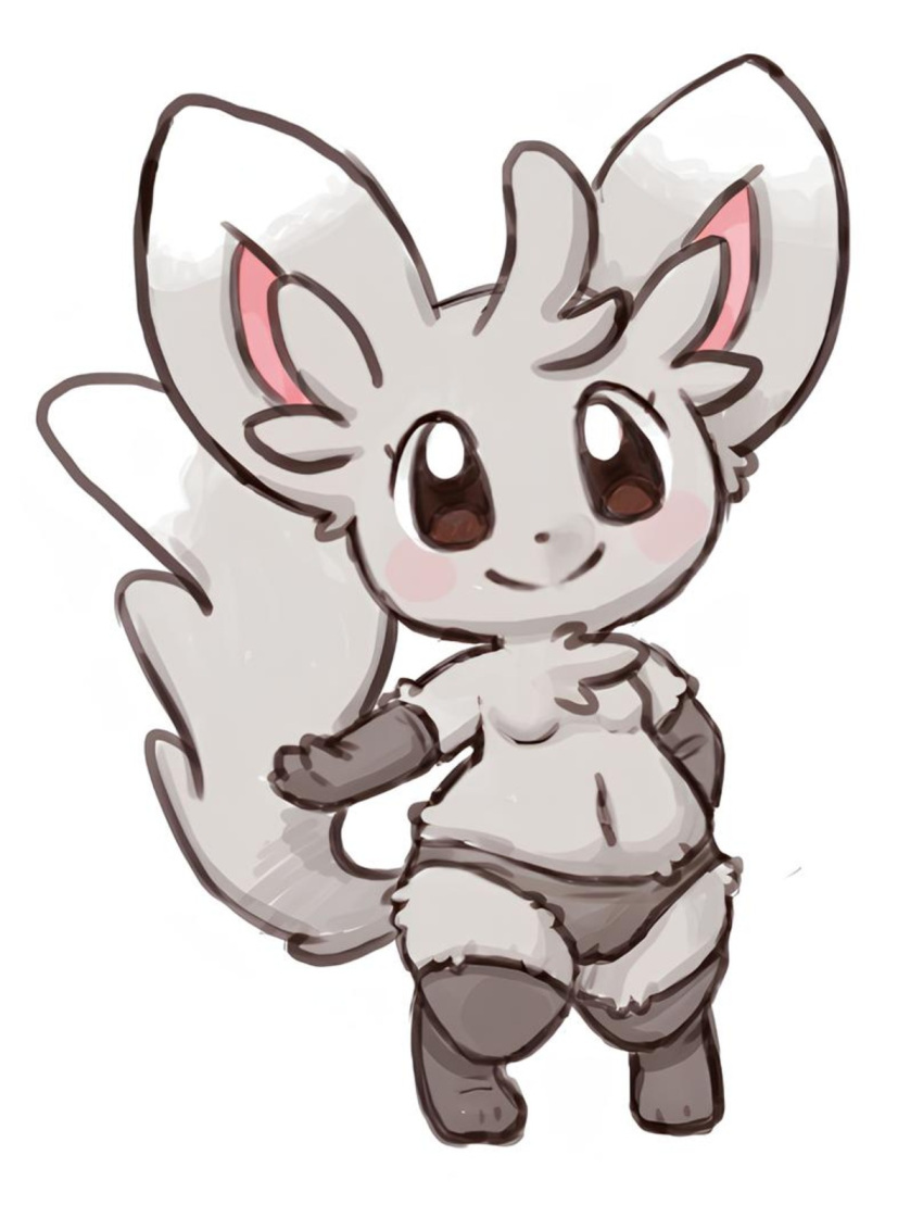 blush chinchilla fur furry gloves legwear looking_at_viewer minccino mincheeto panties pokémon_(species) pokemon pokemon_(species) semi-anthro tagme tail