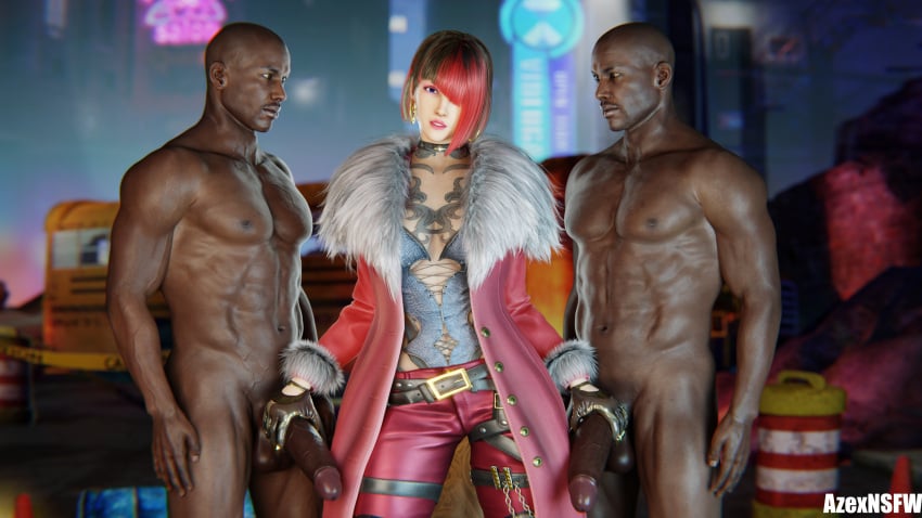 anna_williams bbc big_black_cock handjob interracial queen_of_spades snowbunny tekken tekken_8 threesome