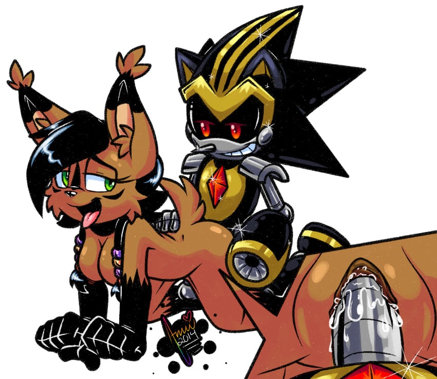 1boy 1girls 2014 amuzoreh anthro breasts cum cum_in_pussy cum_inside duo female fur furry green_eyes machine male mechanical nicole_the_lynx penetration red_eyes robot sega shard_the_metal_sonic sonic_(series) straight tongue tongue_out vaginal_penetration