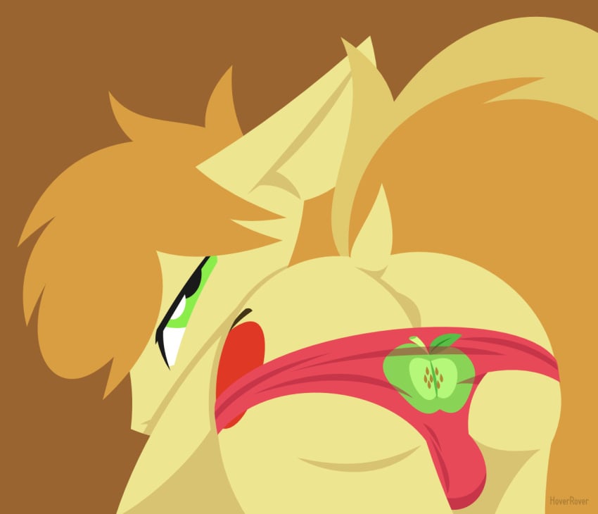 anus ass balls braeburn_(mlp) clothing equine feral friendship_is_magic fur green_eyes hair hoverrover looking_at_viewer looking_back male male_only mammal my_little_pony panties presenting presenting_hindquarters raised_tail solo underwear yellow_fur