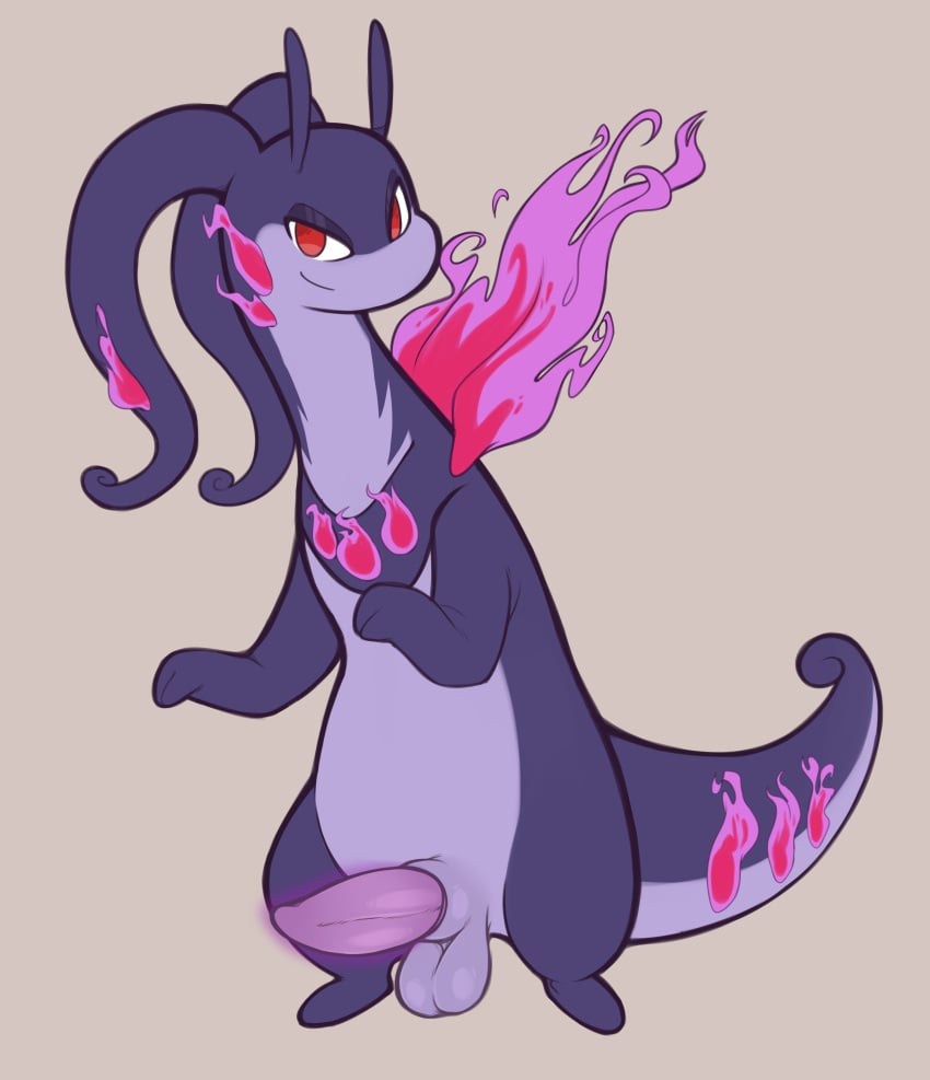 absurd_res antennae_(anatomy) anthro balls big_tail cheek_markings cheek_spots curled_tail facial_markings feral_only fire fusion generation_6_pokemon generation_8_pokemon genitals glowing glowing_genitalia glowing_penis goodra head_markings hi_res hisuian_form hisuian_typhlosion hybrid long_ears looking_at_viewer male male_only markings mystical_fire nintendo penis pokemon pokemon_(species) pokemon_fusion porldraws red_eyes regional_form_(pokemon) smile solo spots spotted_markings tail tail_markings tendrils two_tone_fire tydra