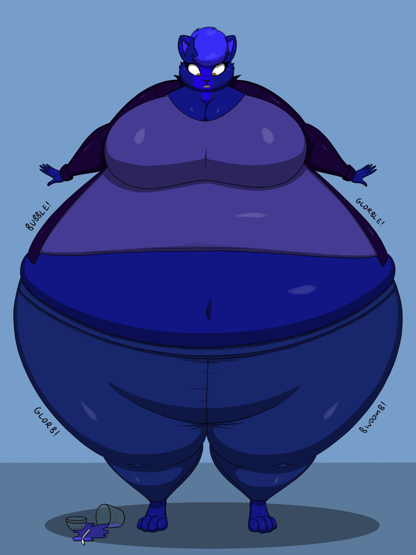 big_ass big_breasts blueberry_inflation breasts bubble_butt character_request cleavage female furry huge_ass inflation lj_caffie ljcaffie tagme thick_thighs wide_hips