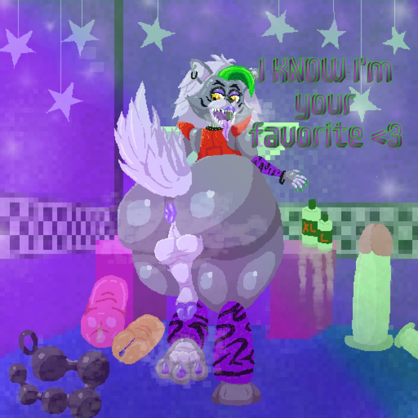 anal_beads animatronic ass big_ass big_butt big_dildo big_thighs carpet checkered_background claws cock dick dickgirl dildo dyed-hair dyed_hair ear_piercing earrings feet five_nights_at_freddy's five_nights_at_freddy's:_security_breach fleshlight fluffy_tail furry futanari green_hair green_light grey_fur grey_hair huge_ass huge_butt huge_dildo justaperson3000 looking_at_viewer looking_back lube lube_bottle lube_drip mirror multiple_dildos multiple_sex_toys onahole pawpads paws penis piercing pixel_art purple_background robot roxanne_wolf_(fnaf) sex_toy sex_toys sex_toys_everywhere sharp_teeth solo solo_futa solo_futanari steam steaming_body steamy_breath tail text tongue tounge_out wolf wolf_girl yellow_eyes yiff