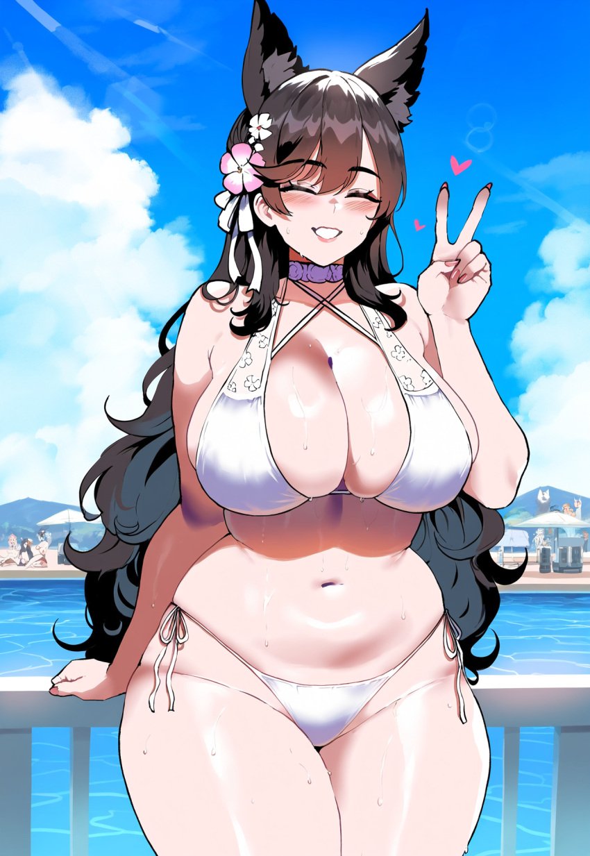 ai_generated ass ass_focus atago_(azur_lane) azur_lane big_ass big_breasts big_butt big_thighs dijiai focus from_front_position front_view hourglass_figure looking_at_viewer nsfw round_ass round_butt thick thick_ass thick_butt thick_legs thick_thighs thighs wide_hips