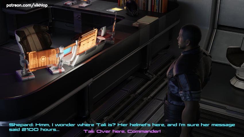 3d alien alien_futanari bdsm_collar blender bondage canine_futanari canine_penis collar comic comic_page commander_shepard english english_text futa_on_male futanari male malesub mass_effect quarian self_upload tali'zorah_nar_rayya vikhlop