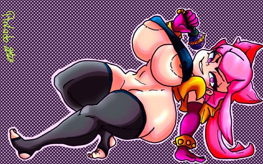 big_breasts big_butt big_nipples brawl_stars cjao_07 melodie melodie_(brawl_stars) pink_eyes pink_hair pose sexy supercell supercell_(company)