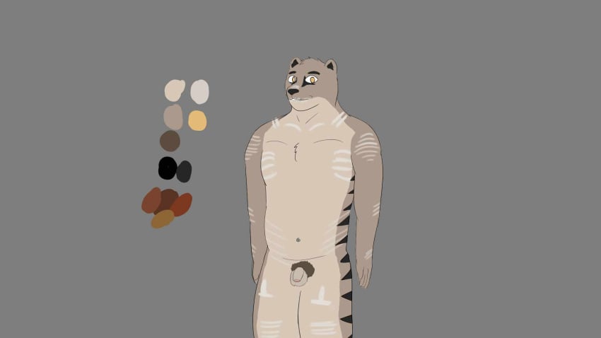 aboriginal anthro dasyuromorph extinct flaccid genitals hi_res kubbadang lands_of_fire male mammal markings marsupial penis pubes recently_extinct_species solo thylacine tribal tribal_markings unknown_artist