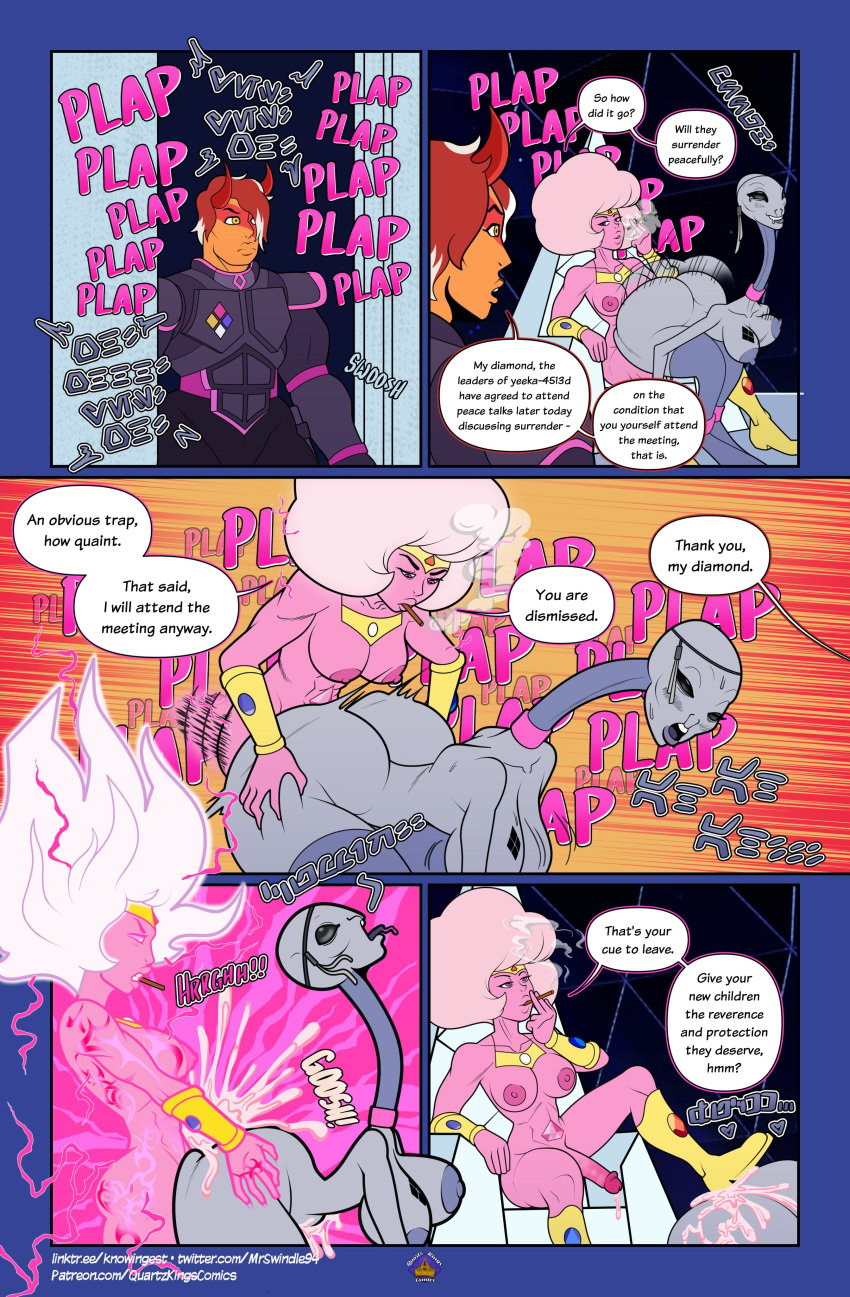 1boy 1futa 1girls alien alien_girl all_hail_empress_pink_au big_ass big_breasts big_butt black_eyes bracers breasts cartoon_network casual cigar crossover cum cum_drip cum_explosion cum_in_pussy cum_inside cum_on_ass cumshot dialogue diamond_(gem) diamond_authority empress_pink_(steven_universe) english_text female futa_on_female futadom futanari gem_(species) grey_skin humanoid implied_impregnation impregnation kaminoan long_hair long_neck male mrswindle94 pink_body pink_diamond_(steven_universe) pink_hair pink_skin sex short_hair smoking star_wars steven_universe text text_bubble