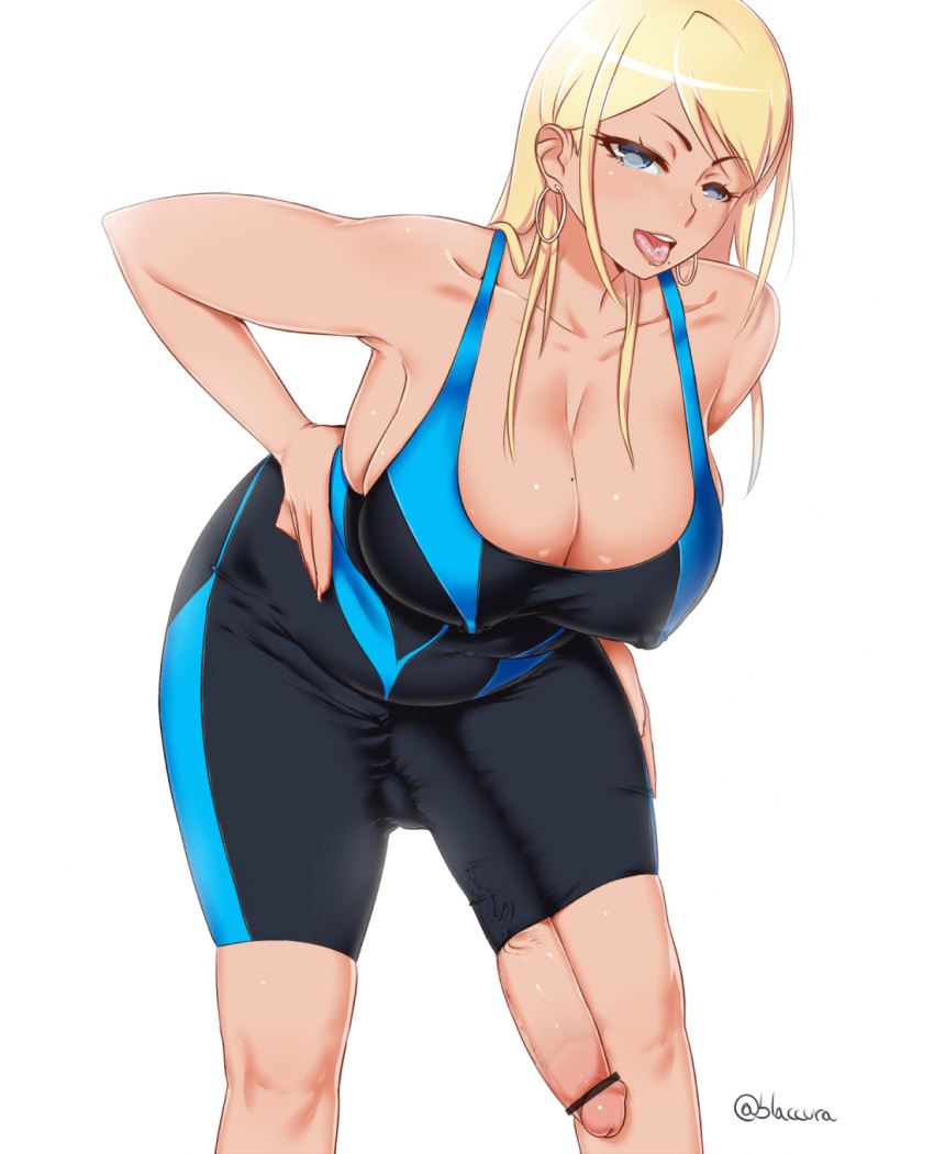 1futa ageha_(burakku-ra) ahe_gao artist_name balls bar_censor bare_shoulders bimbo blonde_hair blue_eyes blush breasts bulge burakku-ra censored circumcised circumcised_futa cleavage dickgirl earrings erect_nipples full-package_futanari futa_only futanari hair hand_on_hip hoop_earrings huge_cock hyper_penis intersex large_breasts leaning_forward leotard long_hair looking_at_viewer mole nipples open_mouth original penis penis_through_leghole penis_to_the_knees skindentation solo testicles tongue tongue_out tongue_piercing veiny veiny_penis voluptuous