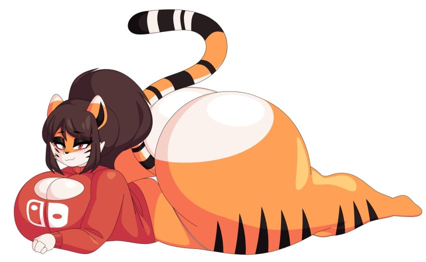 big_ass big_breasts breasts bubble_butt cleavage cytrusawa feline female furry huge_ass tai-pot_(kejohndrawing) thick_thighs tiger tiger_girl wide_hips