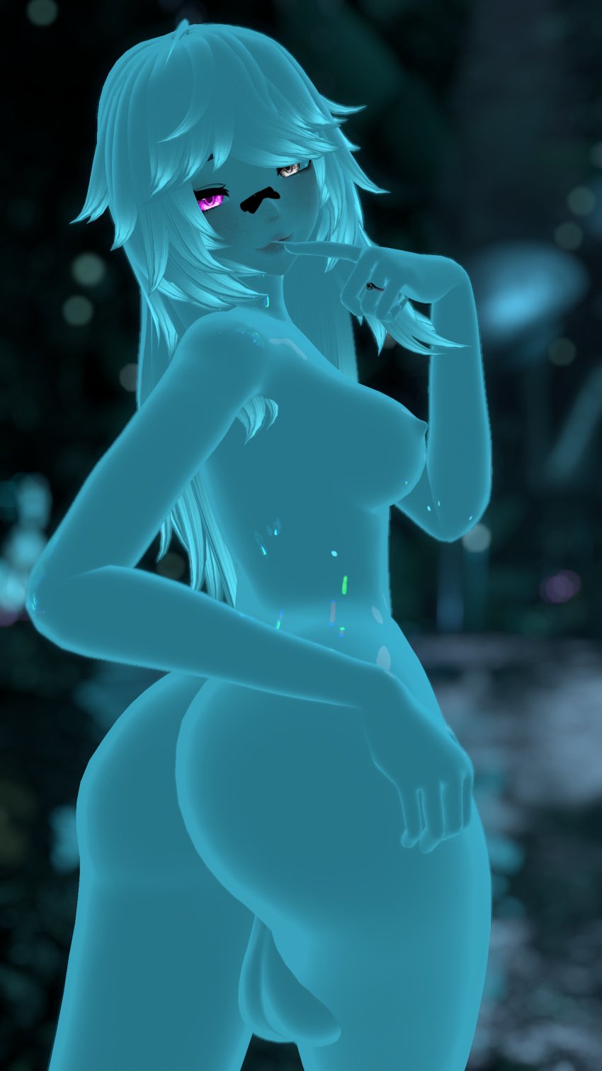 1futa 3d 3d_model balls cave content_creator futanari looking_at_viewer maxi_the_muse slime slime_monster smug transparent transparent_body vr_media vrchat vrchat_avatar vrchat_media vrchat_model