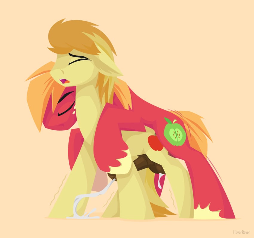 anal anal_sex animal_genitalia balls big_macintosh_(mlp) blonde_hair braeburn_(mlp) brown_penis closed_eyes cum cum_in_ass cum_inside cum_on_ground cum_while_penetrated cumshot cutie_mark equine freckles friendship_is_magic fur hair horse horsecock hoverrover incest male_only mammal my_little_pony open_mouth orange_hair orgasm penetration penis plain_background pony red_fur sex teeth tongue two_tone_hair white_background yellow_fur