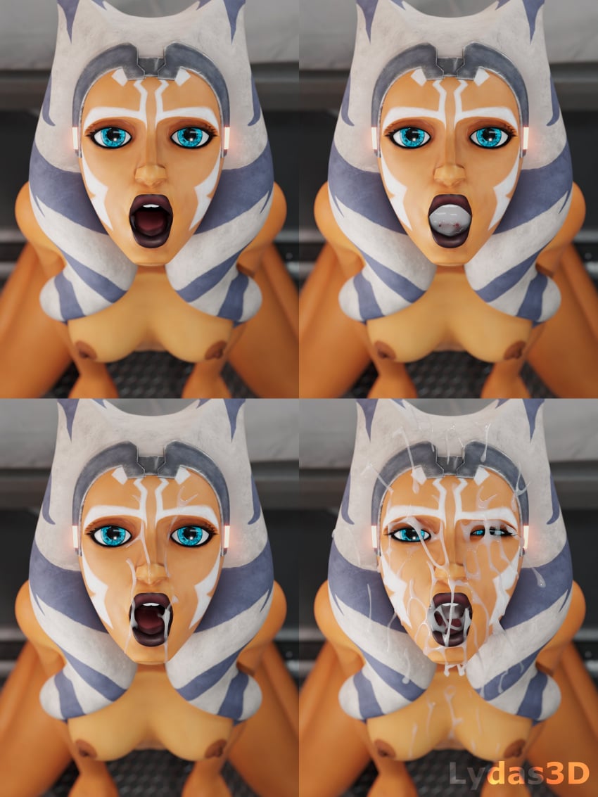 1girls 2024 3d 3d_(artwork) accurate_art_style ahsoka_tano airress3d_(3d-modeller) all_fours areolae athletic athletic_female awaiting awaiting_cum blender blue_eyes breasts clone_wars completely_nude completely_nude_female cum cum_drip cum_in_eye cum_in_mouth cum_on_body cum_on_breasts cum_on_eye cum_on_face cum_on_tongue dark_areola dark_areolae dark_nipples face_markings facial facial_markings female female_focus female_only hi_res highres horny horny_female jedi lekku lekku_(anatomy) looking_at_viewer lucasfilm lydaz medium_breasts nipples nude nude_female official_style on_all_fours on_floor on_knees one_eye_closed one_eye_covered open_mouth orange_body orange_skin petite petite_body seductive seductive_eyes seductive_look seductive_mouth skinny solo solo_focus star_wars the_clone_wars:_season_seven togruta waiting_for_cum wanting_cum watermark