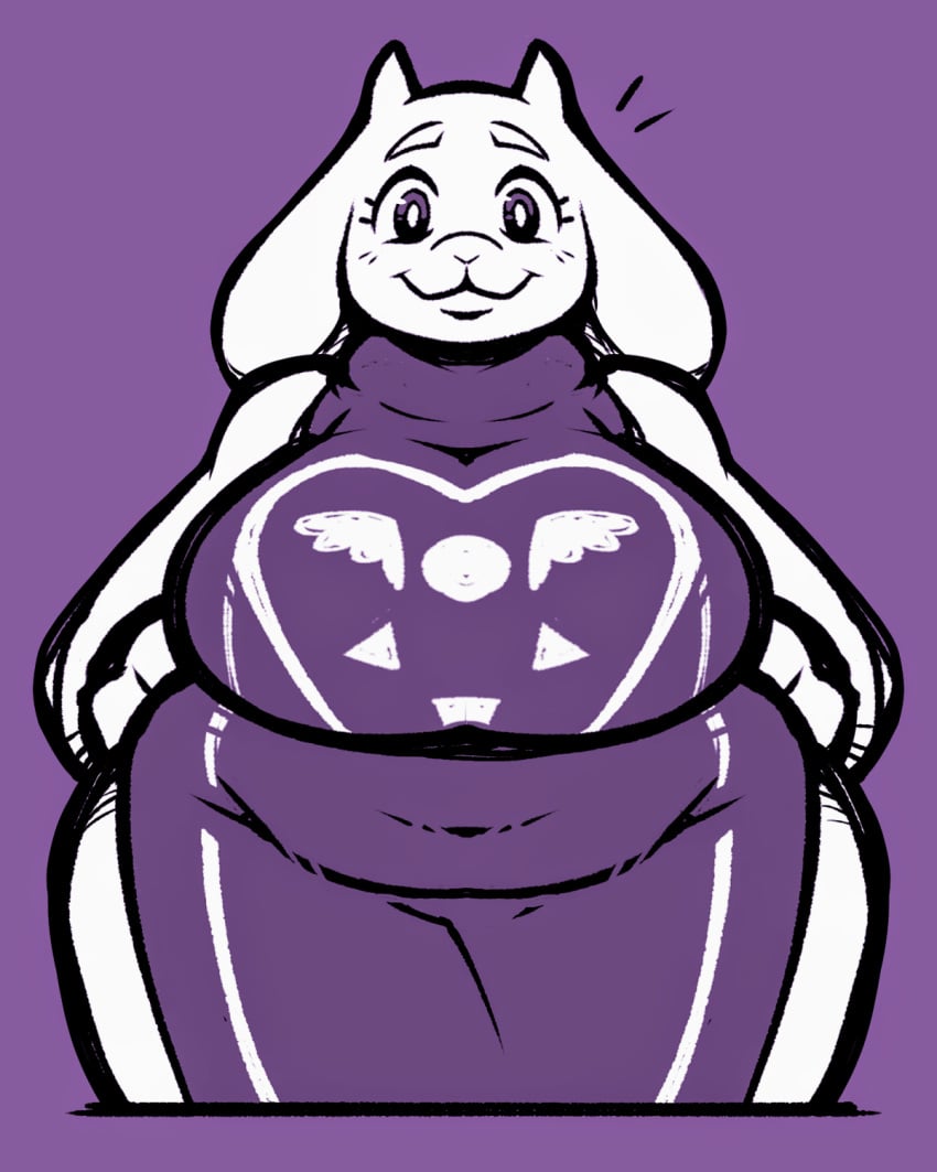 anthro bbw chubby_female fat_woman legendofnerd looking_at_viewer plump toriel undertale wide_hips