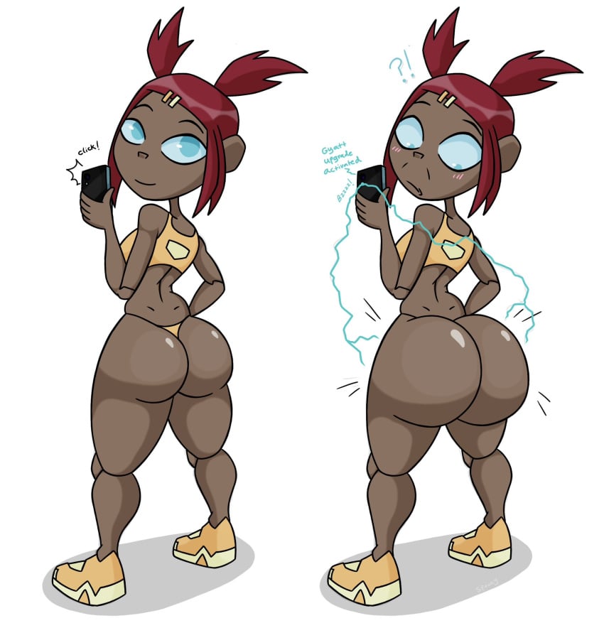 ! /// 2020s 2024 ?! aged_up artist_name artist_signature ass ass_expansion ass_focus big_ass big_butt big_eyes blue_sclera blush bottom_heavy bra bra_and_panties bubble_butt butt_crack cartoon_network dark_skin dark_skinned_female dat_ass dimples_of_venus english english_text ghostlydoodles glistening glistening_body glistening_butt glistening_skin hair_ornament hairclip hairclips hasbro ineffective_clothing ineffective_panties looking_at_viewer looking_back looking_down no_pupils onomatopoeia phone raised_eyebrows red_hair round_ass round_butt sari_sumdac shadow shiny shiny_ass shiny_eyes shiny_hair shiny_skin shocked_expression shoes shoulder_length_hair simple_background spookyryder text transformers transformers_animated white_background